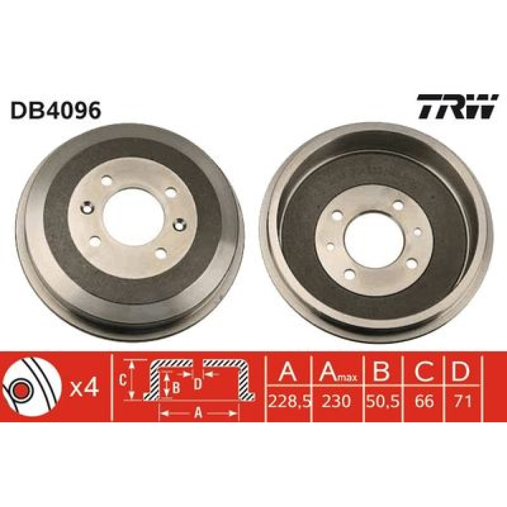 Барабан гальмівний TRW db4096