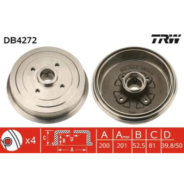 Гальмівний барабан TRW db4272