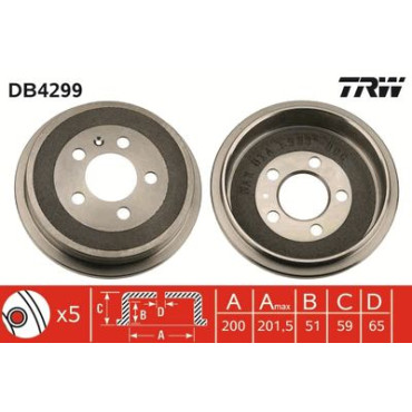 Тормозной барабан TRW db4299