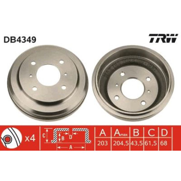 Барабан гальмівний TRW db4349