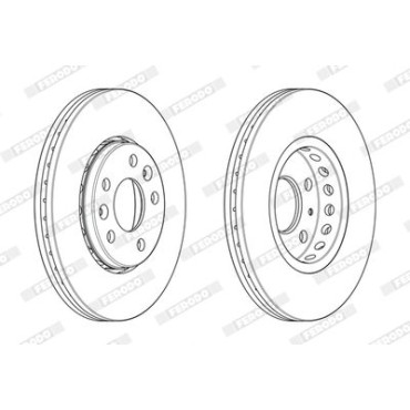 Гальмівний диск Ferodo ddf2507c