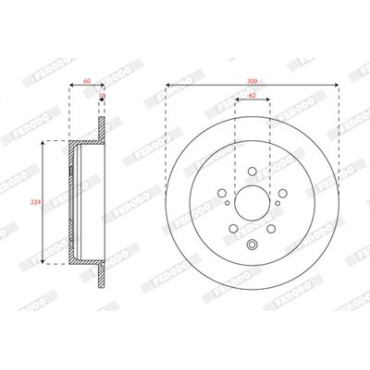 Гальмівний диск Ferodo ddf2519c