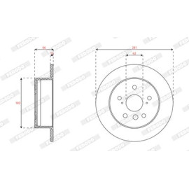 Ferodo ddf2987c Тормозной диск Ferodo ddf2987c