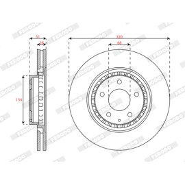 Гальмівний диск Ferodo ddf3070c