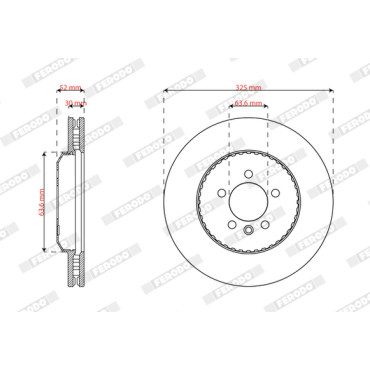 Гальмівний диск Ferodo ddf3078vc1