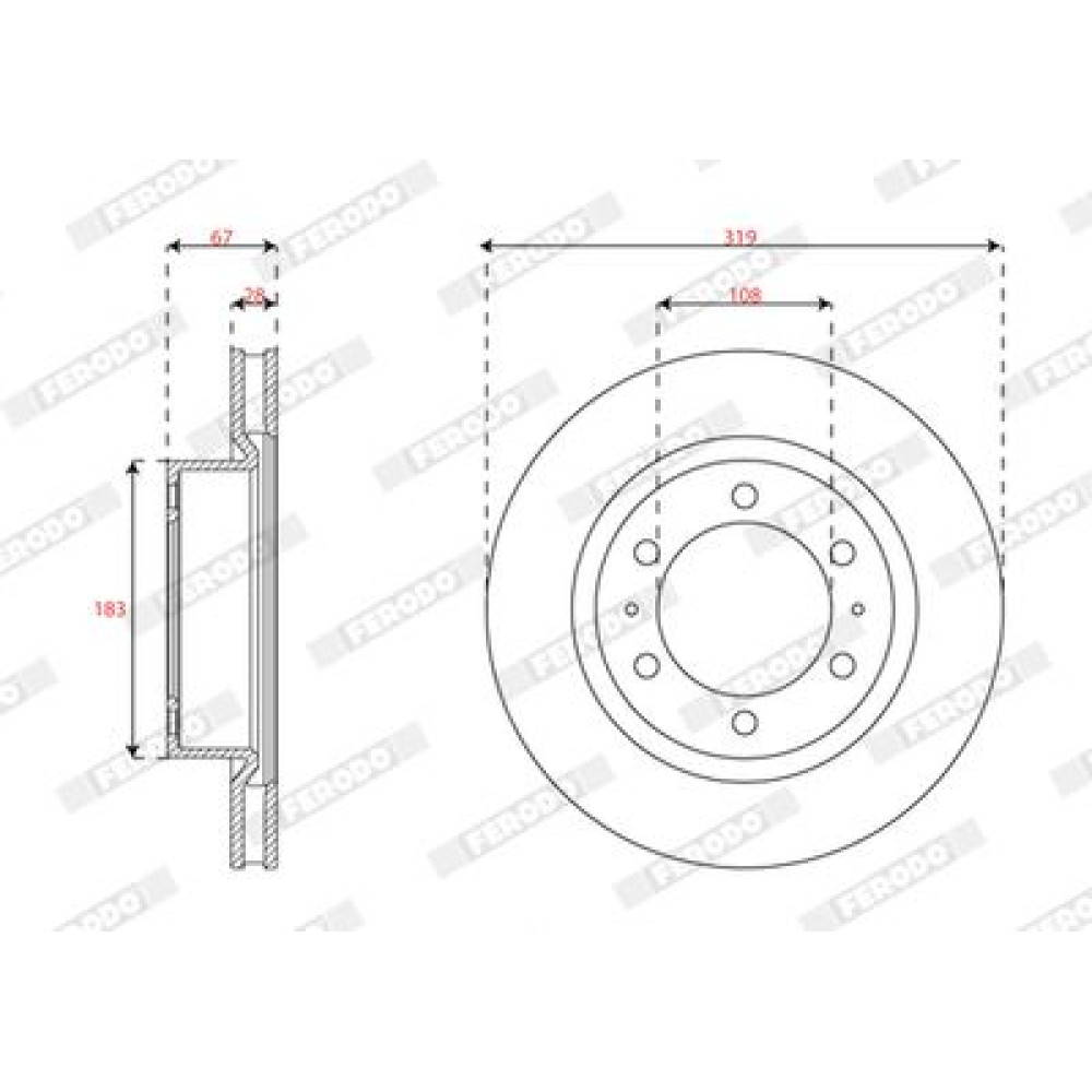 Гальмівний диск Ferodo ddf3082c