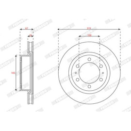 Гальмівний диск Ferodo ddf3082c