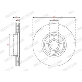 Гальмівний диск Ferodo ddf3109c1