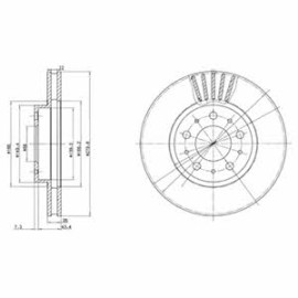 Диск тормозной DELPHI bg2841