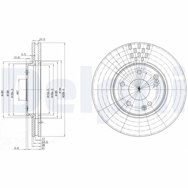 Диск тормозной DELPHI bg3396