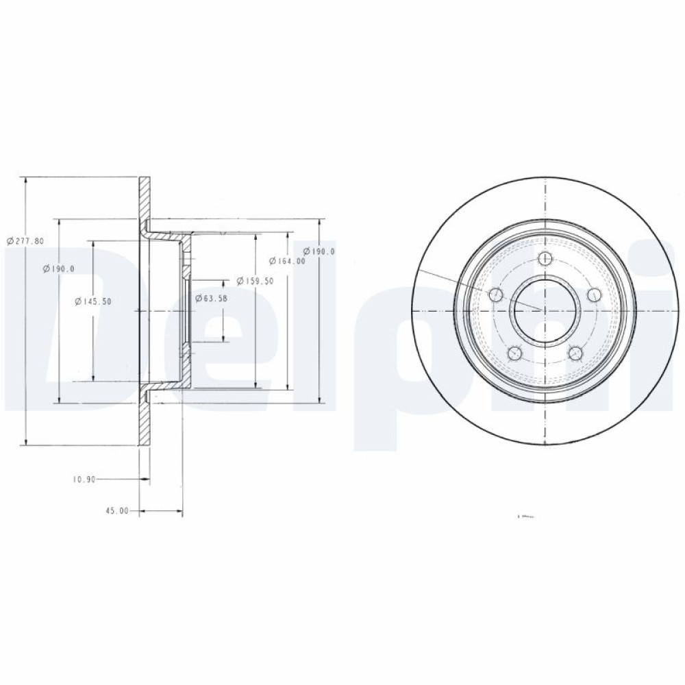 Диск тормозной DELPHI bg3873