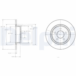 Диск тормозной DELPHI bg3873