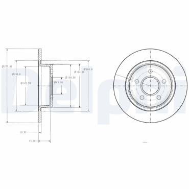 Диск тормозной DELPHI bg3873