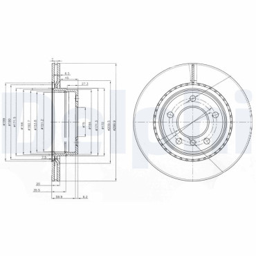 Диск гальмівний DELPHI bg3901c