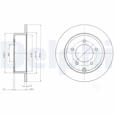 Диск тормозной DELPHI bg4179