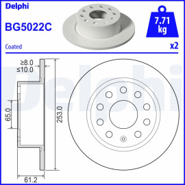 Диск тормозной DELPHI bg5022c