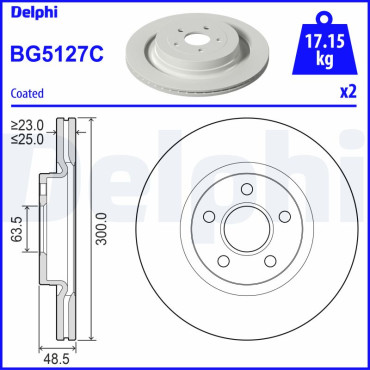 Диск тормозной DELPHI bg5127c
