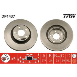 Гальмівний диск trw df1437