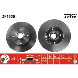 Гальмівний диск trw df1529