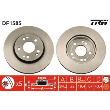 Диск гальмівний TRW df1585