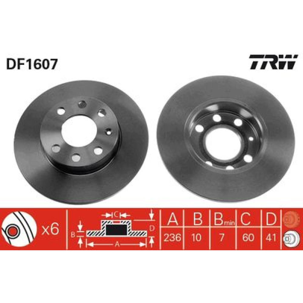 Гальмівний диск TRW df1607