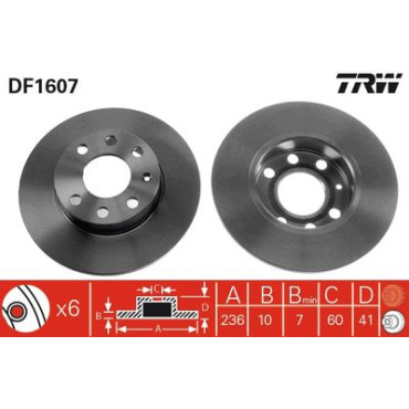 Гальмівний диск TRW df1607
