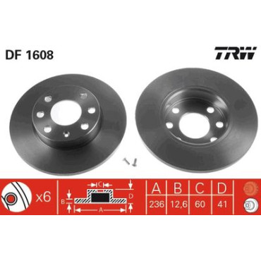 Диск гальмівний TRW df1608