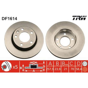 Гальмівний диск TRW df1614