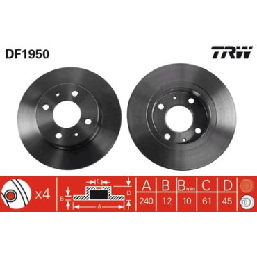 Гальмівний диск TRW df1950