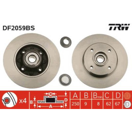Диск гальмівний TRW df2059bs