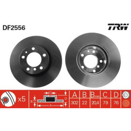Диск тормозной trw df2556