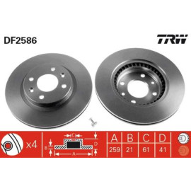 Тормозной диск trw df2586