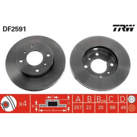Тормозной диск TRW df2591