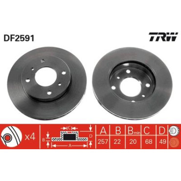 Гальмівний диск TRW df2591