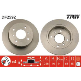 Гальмівний диск trw df2592