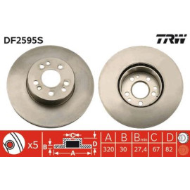 Гальмівний диск TRW df2595s