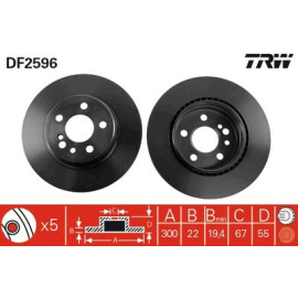 Диск гальмівний trw df2596