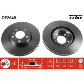 Диск тормозной trw df2645