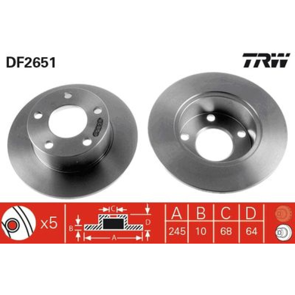 Гальмівний диск TRW df2651