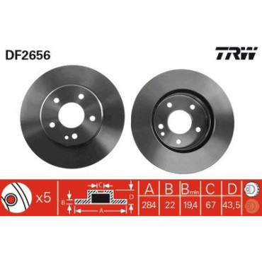 Диск гальмівний TRW df2656