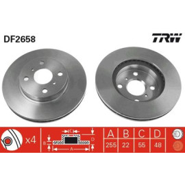 Гальмівний диск trw df2658