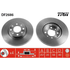 TRW df2686 Диск гальмівний TRW df2686
