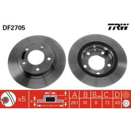 Диск тормозной TRW df2705