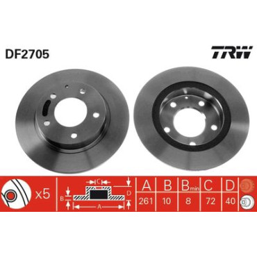 Диск гальмівний TRW df2705