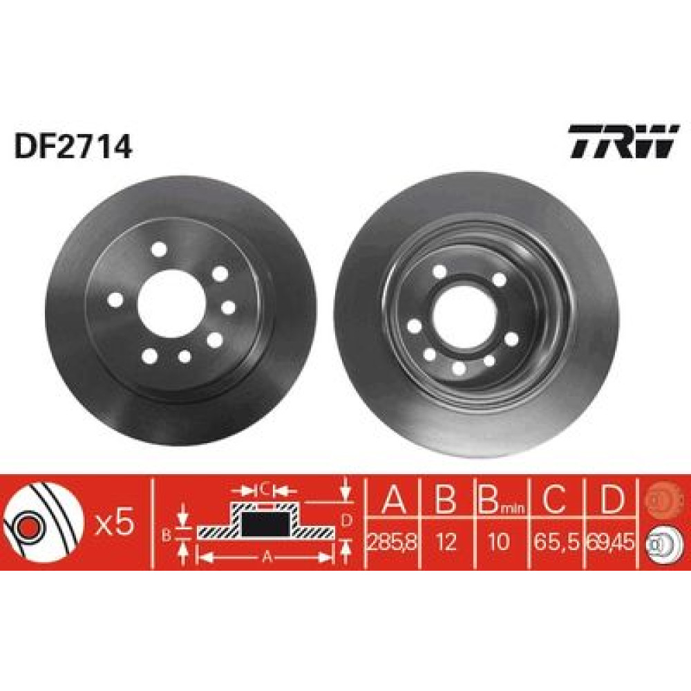 Гальмівний диск TRW df2714