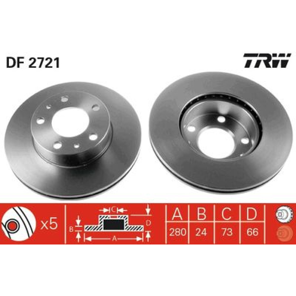 Гальмівний диск trw df2721
