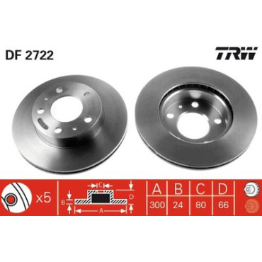 Диск тормозной TRW df2722