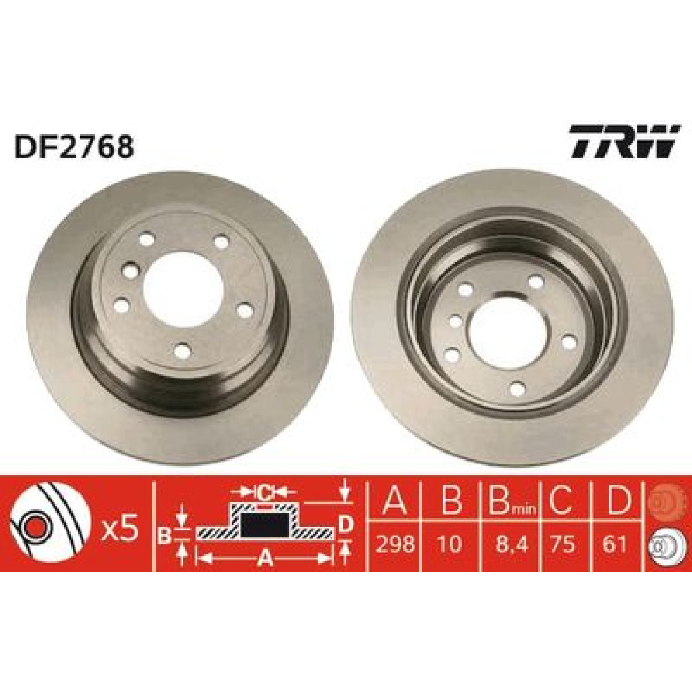 Диск гальмівний TRW df2768
