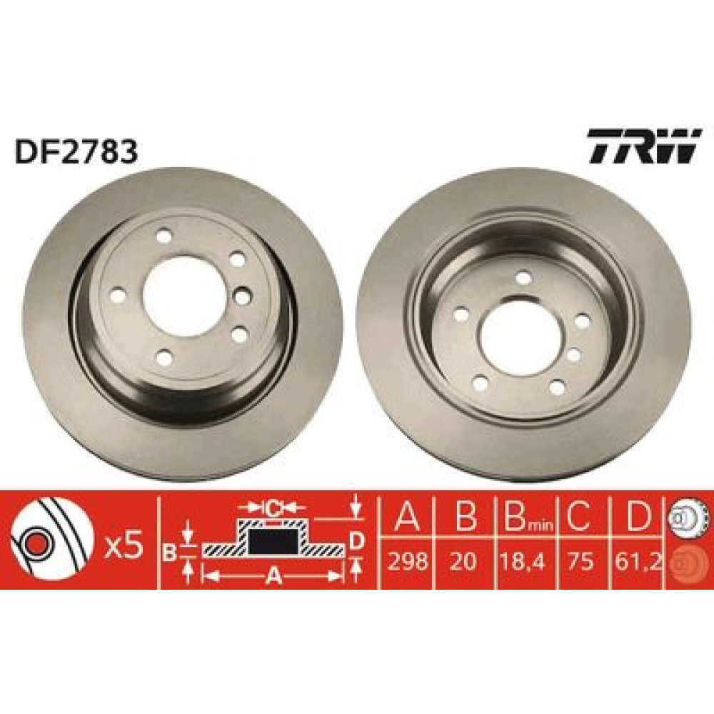 Диск тормозной TRW df2783