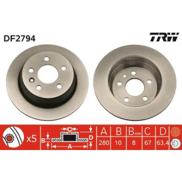 Диск гальмівний TRW df2794